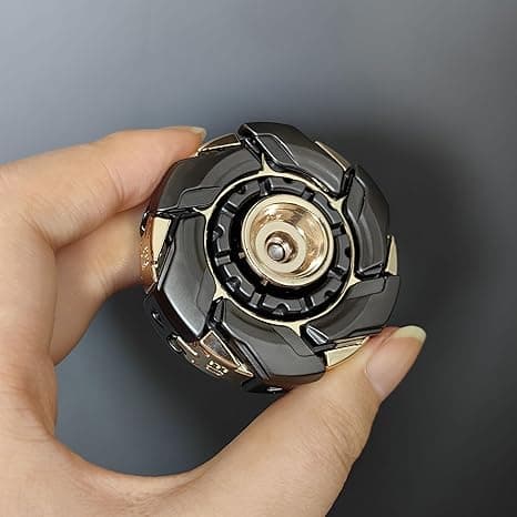 Gray gold magnetic fidget toy for adults that slides, spins, and screams “I’m fun at parties!”